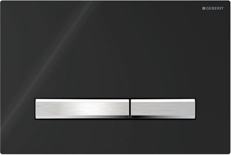 Geberit sigma50 bedieningsplaat - 2-toets spoeling - vierkant - dualflush - zwart