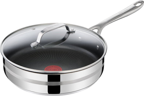Jamie oliver by tefal cook smart hapjespan - ø25 cm - rvs - geschikt voor alle warmtebronnen - inclusief deksel