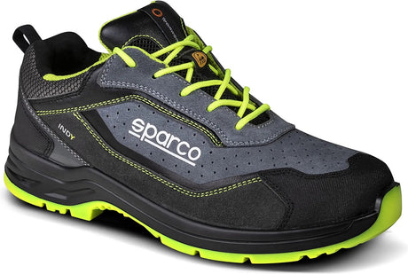 Sparco indy texas werkschoenen s1p esd heren dames - lichte lage veiligheidsschoenen - grijs - maat 43