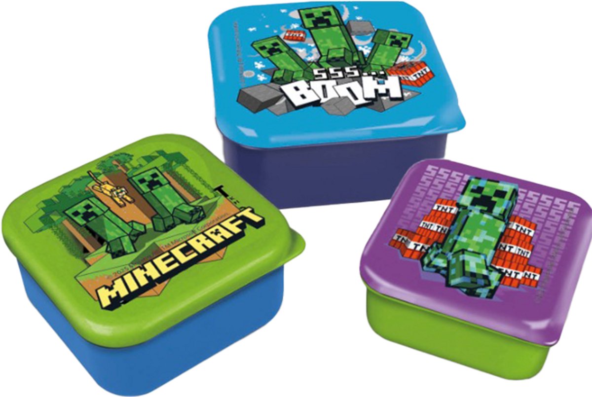 Stor minecraft snackboxen 3-in-1