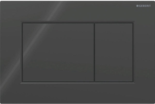 Geberit sigma01 bedieningsplaat - 2-toets spoeling - vierkant - glans zwart (chroom)