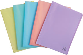 Exacompta showalbum in halfharde polypropyleen chromaline pastel 80 zichten - a4 - geassorteerd - 88470e