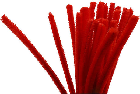Creativ company creotime chenille draad 25 stuks 30 cm 9 mm rood