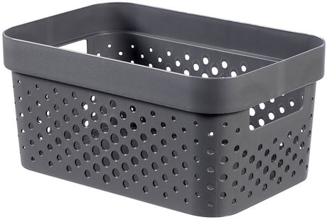 Curver infinity-dots - opbergbox - 4.5l - grijs - 26x17,5xh12,3cm
