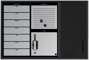 Bi-office bisilque planbord - 60 x 40 cm - weekplanner - zwart