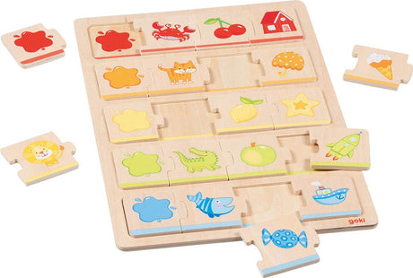 Goki puzzel: mijn eerste kleurenpuzzel 21x30x1cm, 20-delig, hout, 2+