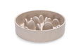 Designed by lotte pom antischrokbak hond - slow feeder hond - voerbak - vaatwasserbestendig - bamboe - beige - 800 ml