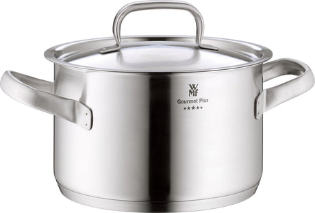 Wmf gourmet plus - kookpan middelhoog - ø16 cm - rvs - geschikt voor alle warmtebronnen - professionele kwaliteit