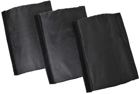 Proplus tentbeschermers voor stormband - set van 3 stuks - spanbandbeschermers - zwart