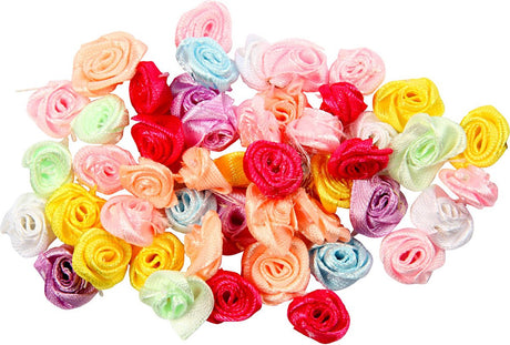 Creativ company creative satijnen rozen dikte: 14-18mm 50 stuks