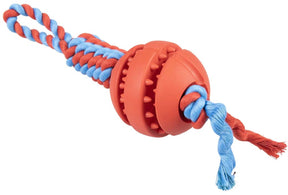 Duvo plus playtime touwspeeltje rubrop tugger met bal voor honden 33x8x8cm rood xl