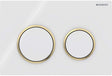 Geberit 115.085.kk.1 - omega20 bedieningspaneel - 2-toets spoeling - rond - wit goud wit