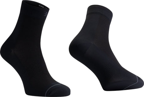 Bbb cycling fietssokken zwart - 3 paar - lengte: 13cm - duurzame wielrensokken zomer - maat 44 47 - fietssokken heren en dames - combifeet bso-20