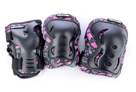 Tempish skate beschermset volwassenen - knie elleboog pols - roze - maat l