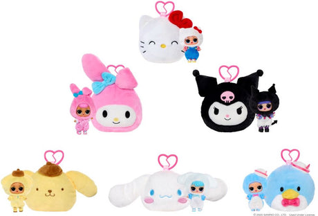 L.o.l. surprise! loves hello kitty sanrio reversible plush surprise - minipop