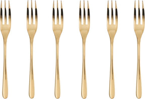 Sambonet gebaksvorkjes taste goud 6 stuks