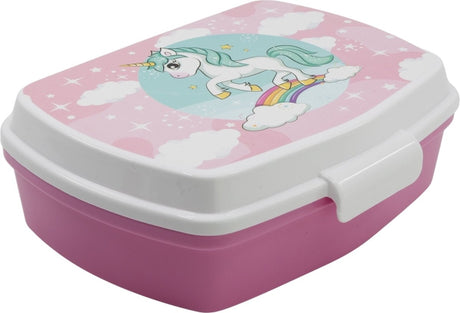 Stor s.l. unicorn regenboog broodtrommel
