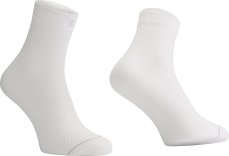 Bbb cycling fietssokken wit - 3 paar - lengte: 13cm - duurzame wielrensokken zomer - maat 39 43 - fietssokken heren en dames - combifeet bso-20 39-43