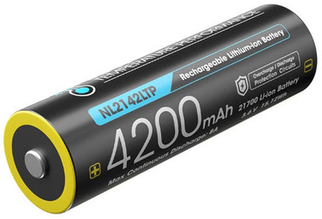 Nitecore nl2142ltp oplaadbare 21700 li-ion batterij 4200mah
