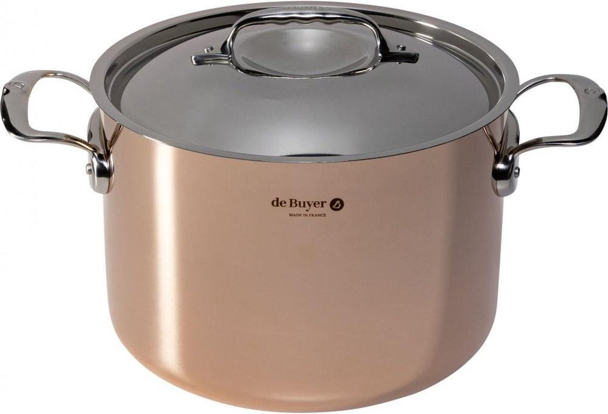 Debuyer de buyer prima matera braadpan koper rvs hoog 24cm ind.