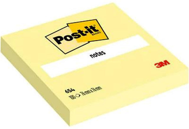 Post-it notes | 100 vel | ft 76 x 76 mm | geel | pak van 12 blokken
