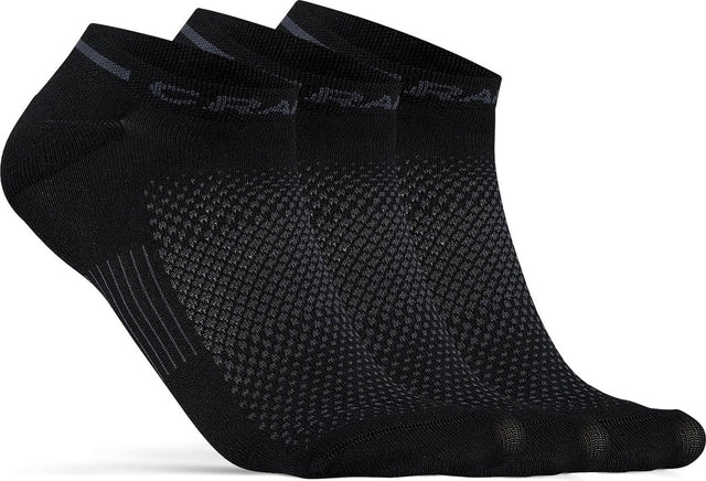 Craft active shaftless sock 3-pack unisex sportsokken - zwart 37-39