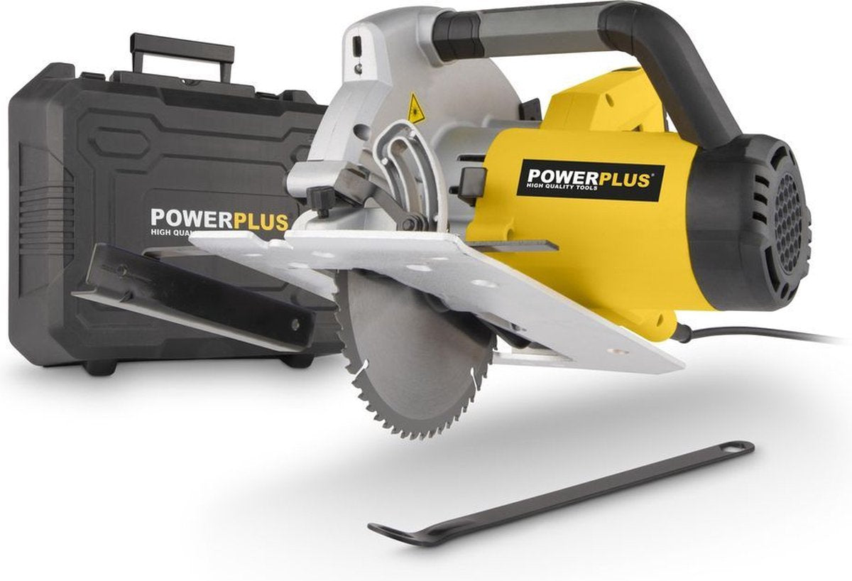 Powerplus elektrische cirkelzaag powx0550 - 1800w gereedschap, ø210mm - laser, zijgeleider - met 1 acc.