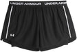 Under armour tech play up 2in1 shorts-blk dames sportbroek - zwart - wit