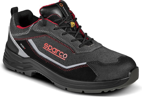 Sparco indy detroit werkschoenen s1p esd heren dames - lichte lage veiligheidsschoenen - zwart - maat 42