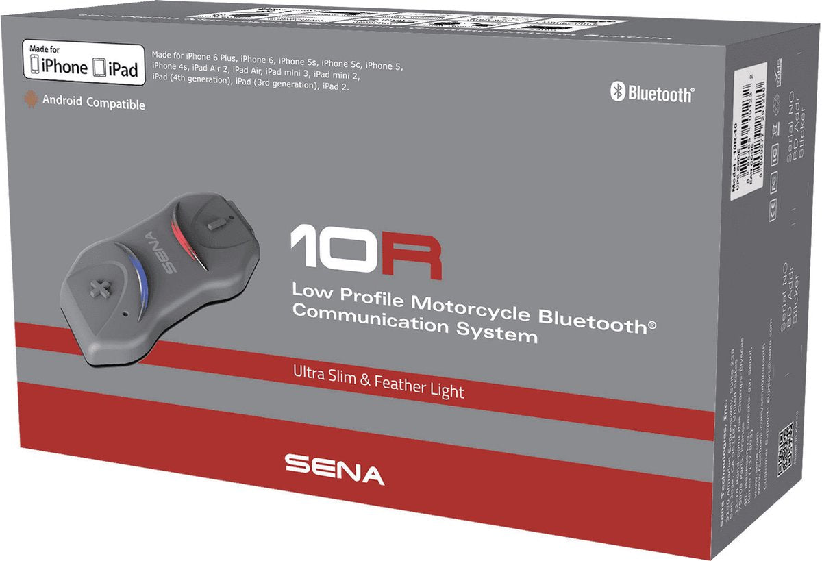 Sena 10r single bluetooth communicatiesysteem - maat - bluetooth intercom