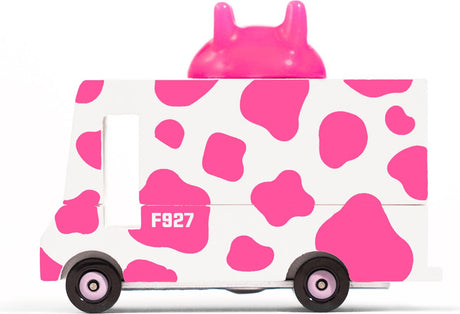 Candylab candycar vans: strawberry moo (f927) 8,4x4,1x6,5cm, wooden diecast, in giftbox, 3+