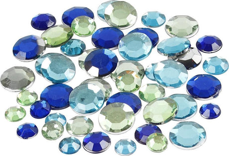 Creativ company creative strasstenen 6x9x12mm blauw groen 360 stuks
