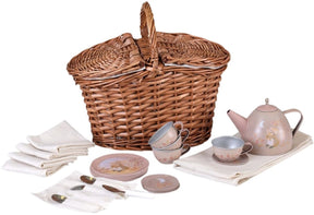 Egmont toys theeset muis - speelgoed servies in mandje 26x16x22 cm.