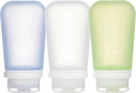 Human gear - gotoob+ 3-pack large - reisflesje - lekvrij - 100ml - clear green blue