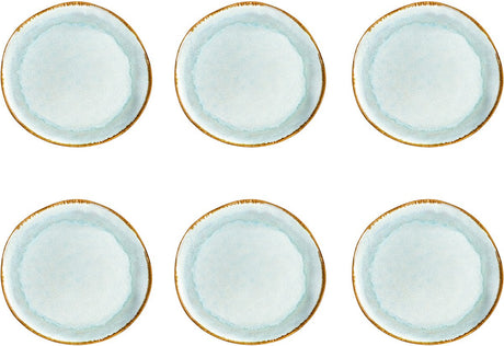 Medard de noblat - shadow aqua - dinerbord 28 cm - 6 delig - stoneware