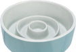 Trixie voerbak slowfeeding keramiek grijs blauw
