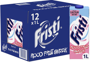 Fristi rood fruitsmaak – houdbaar – 12 x 1 l – voordeelverpakking