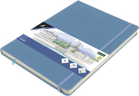 Kangaro schetsboek - a4 - sky blue - met elastiek en lint - k-861335