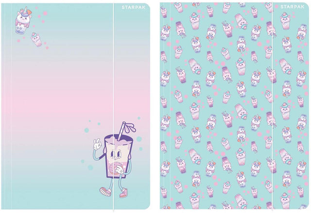 Euro-trade limited liability map met elastiek a4 bubble tea