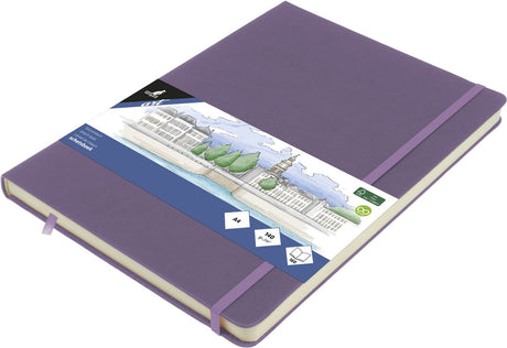 Kangaro schetsboek - a4 - heather purple - met elastiek en lint - k-861333