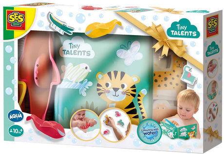 Ses creative tiny talents bad speelset - safari met badboek en bootjes - vanaf 10 maanden - badspeelgoed - motorische ontwikkeling - schoencadeautjes sinterklaas
