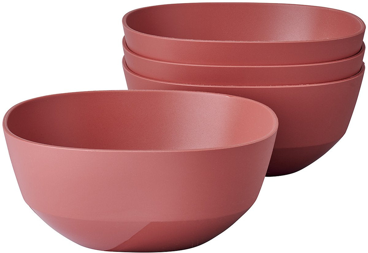 Mepal serveerschaal silueta - 4x 750 ml - saladeschaal - vivid mauve