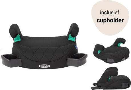 Graco booster max - autostoelverhoger - isofix - zonder rugleuning - midnight - 137 tot 150 cm (ca. 7 tot 12 jaar) - r129