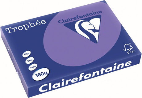 Clairefontaine trophée intens a3 violet 160 g 250 vel