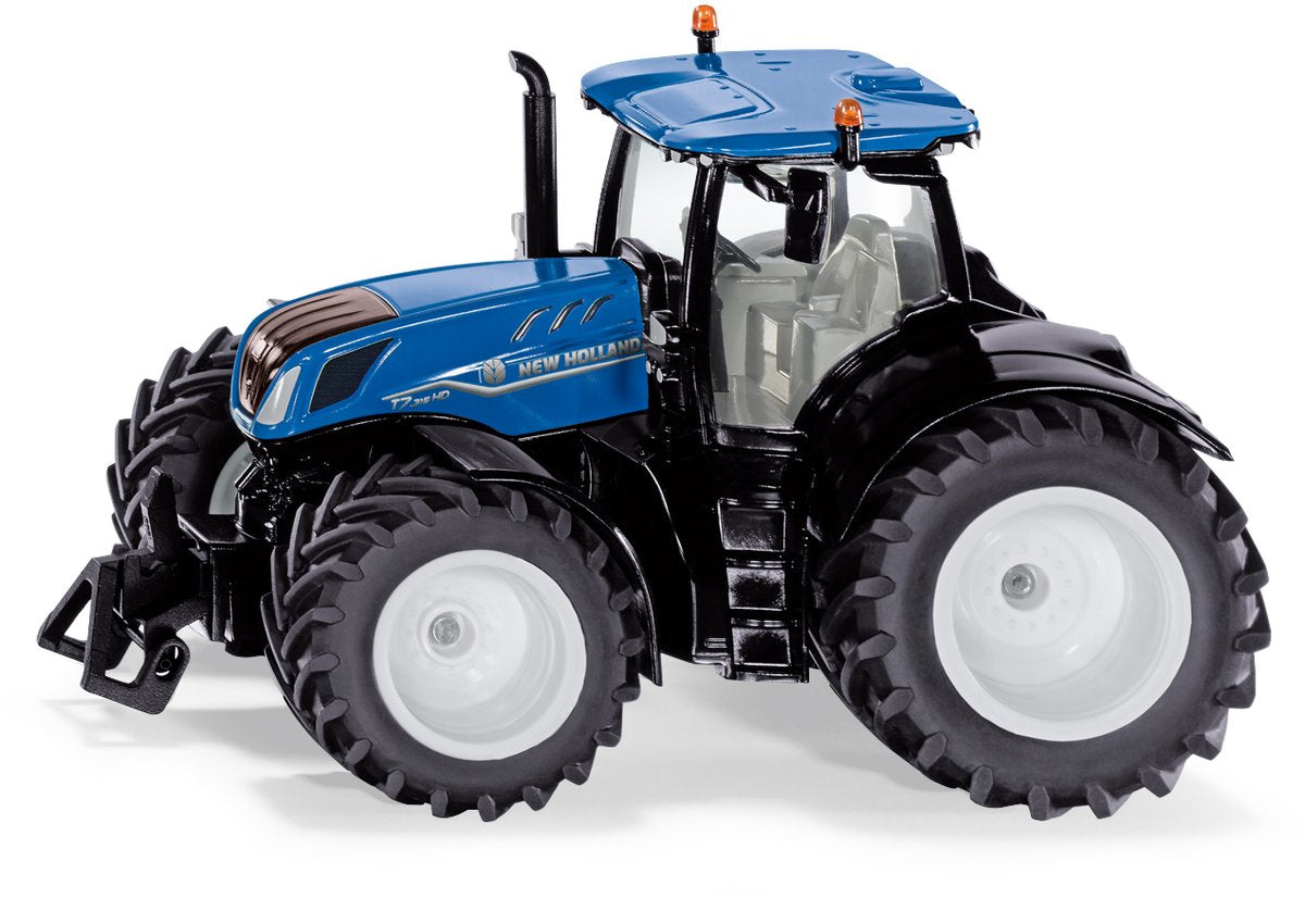 Siku 3291, new holland t7.315 hd, speelgoedtractor, 1:32, metaal kunststof, blauw, incl. frontgewicht, motorkap kan worden geopend, met trekhaak