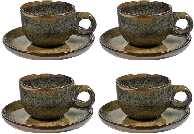 Serax - sergio herman surface - koffiekop + schotel - indi grijs - 13 ø - 4 stuks