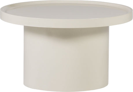 Woood veluna bijzettafel 70 cm - hout - hoogglans zand - 40x70x70
