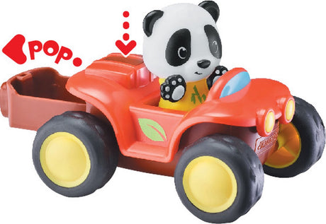 Sophie la girafe klorofil de quad speelset - speelauto - interactief kinderspeelgoed - met figuur uit de panda familie - speelgoed vanaf 18 maanden - 2-delig