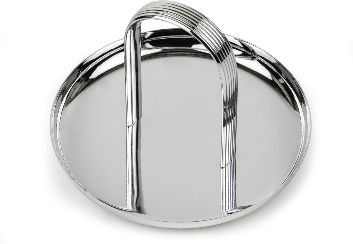 Zilverstad - bonbon schaal elana zilver kleur - dienblad rond - moederdag cadeautip!