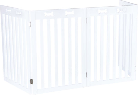 Trixie - afsluithek - 4 panelen - wit - 60-160x75 cm